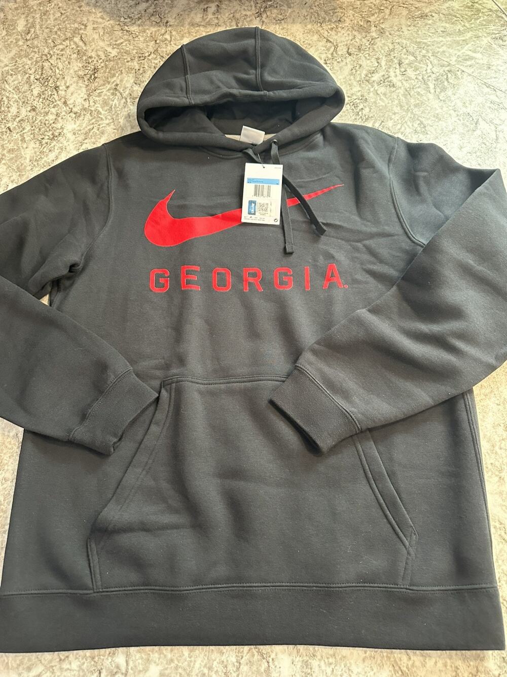 NWT Men’s Nike Georgia Bulldogs Big Swoosh Club Fleece Hoodie Medium Black